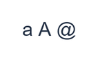 PNG ที่มีแถวฝึกหัดภาษาอังกฤษ a A @