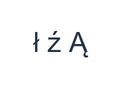 ポーランド語 PNG 文字練習：ł ź Ą